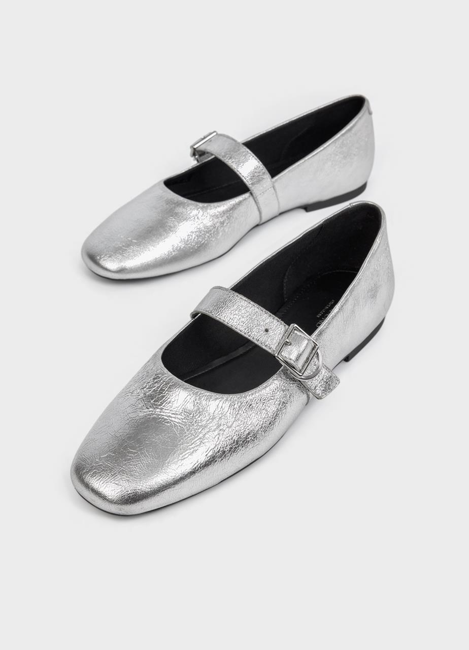 Jolin schuhe Silber metallic-leder