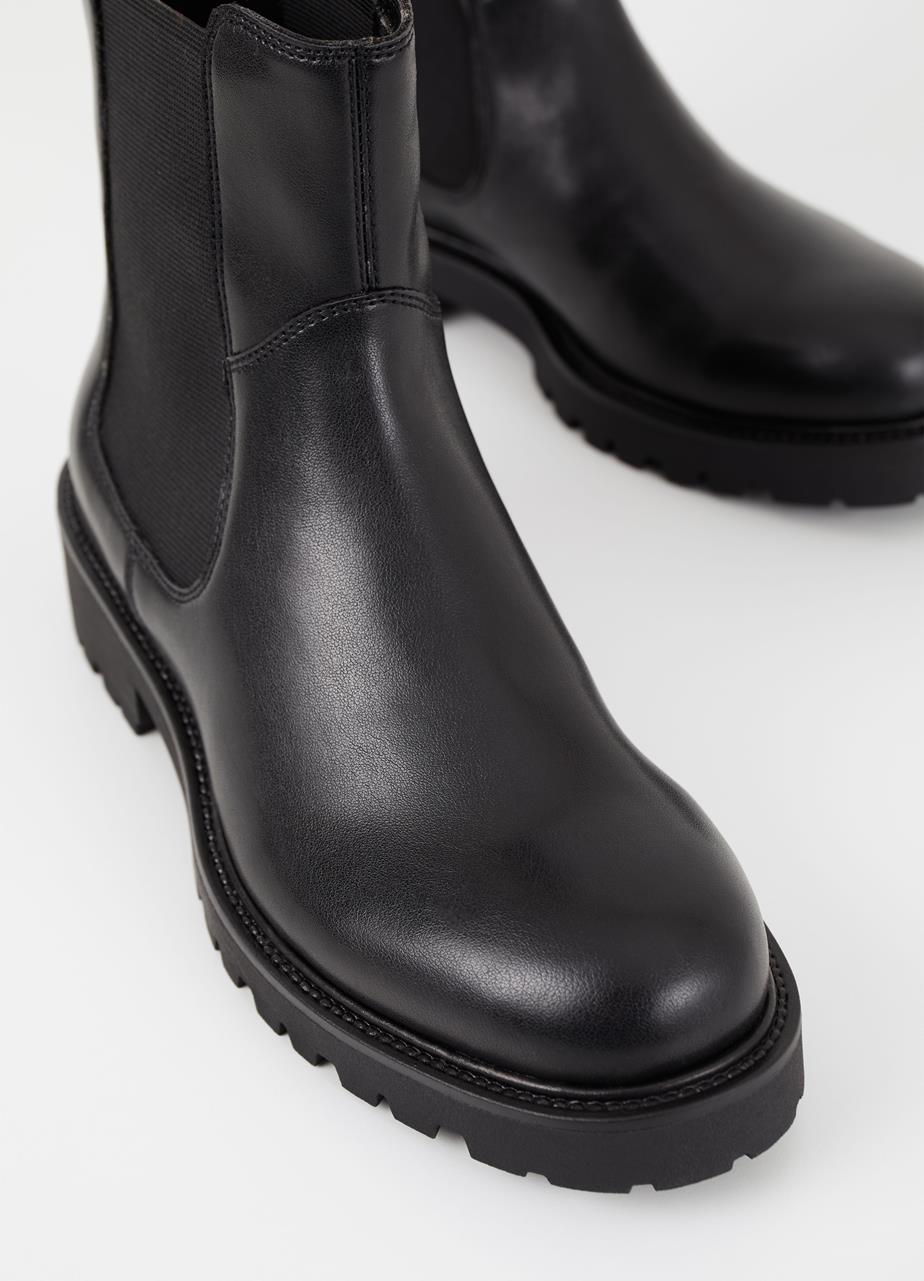 Kenova botas Negro imitación de cuero