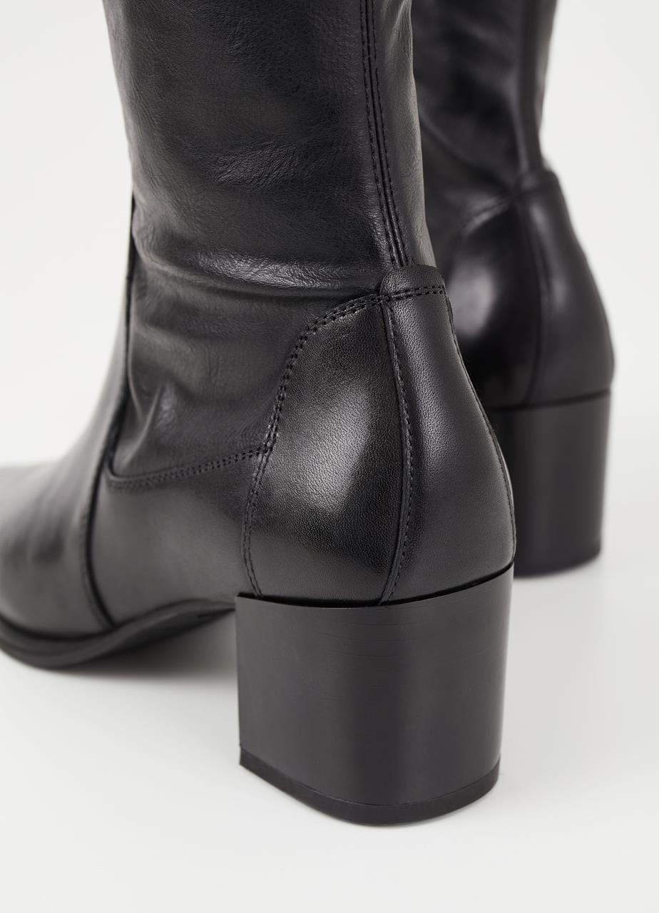 Giselle boots Black leather/comb