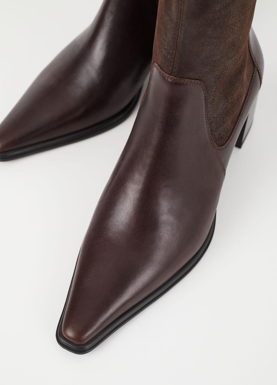 Gıselle boots Brown leather/comb