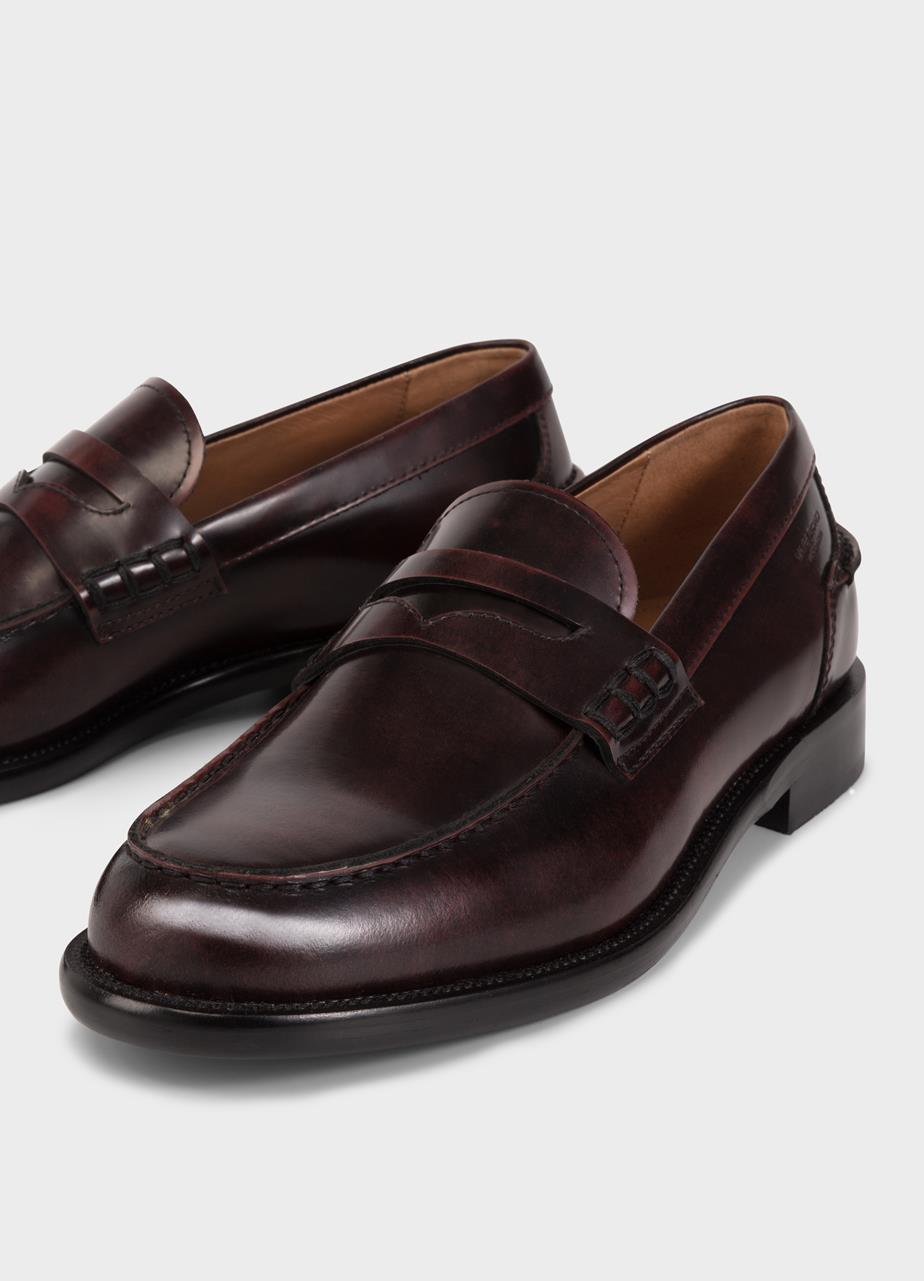 Steven loafer Dark Red polished leather