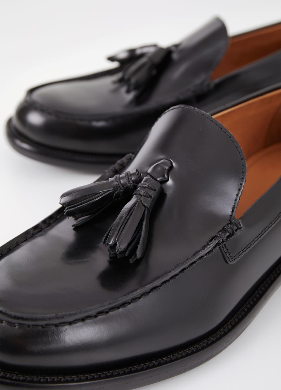 Steven loafer Black polished leather