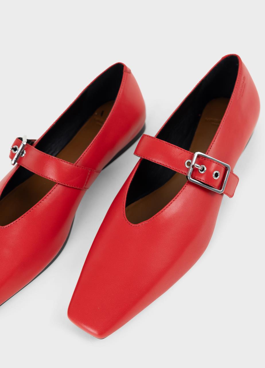 Wioletta sapatos Vermelho couro