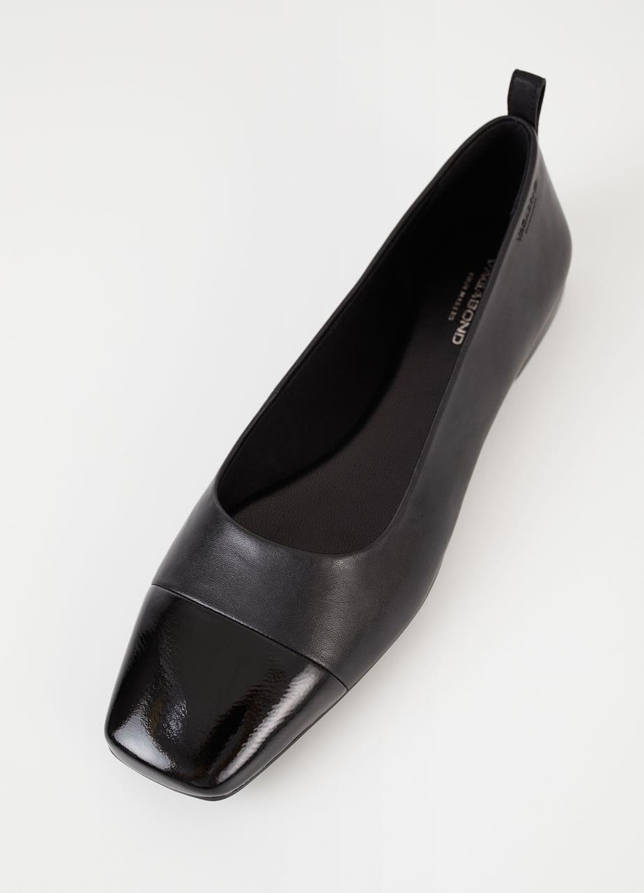 Delia chaussures Noir cuir/verni