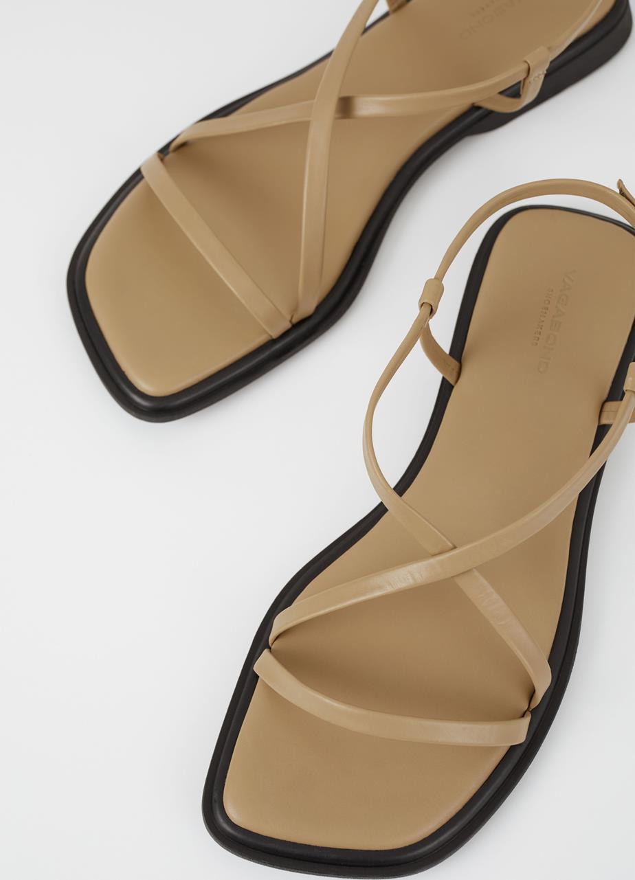 Izzy sandaler Beige læder