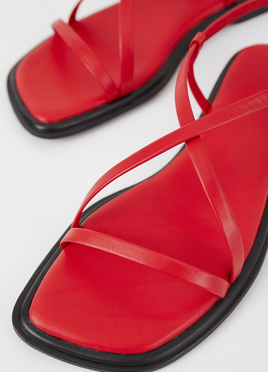 Izzy sandaler Rød læder