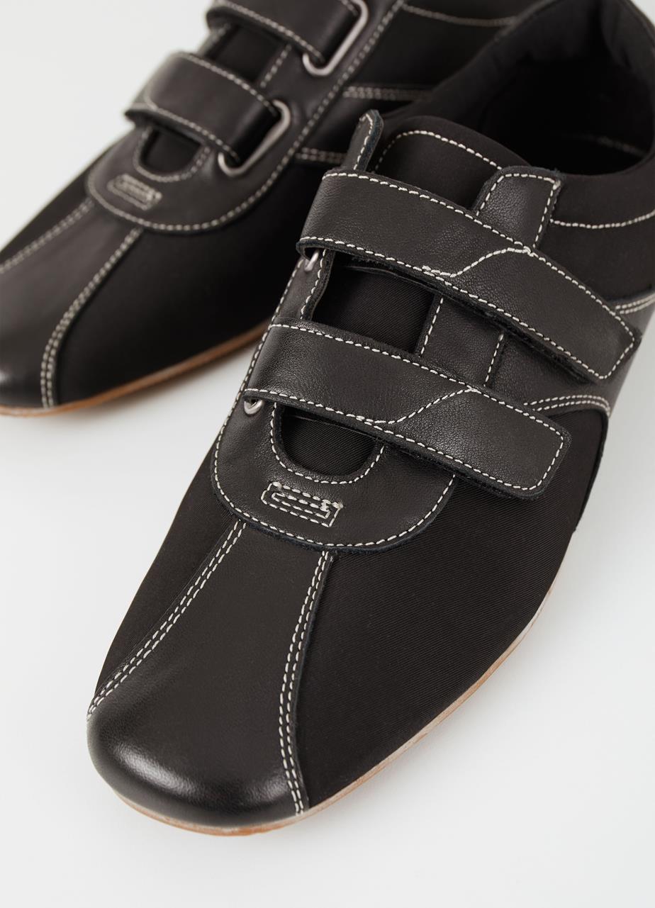 Hıllary sneakers Black leather/textıle