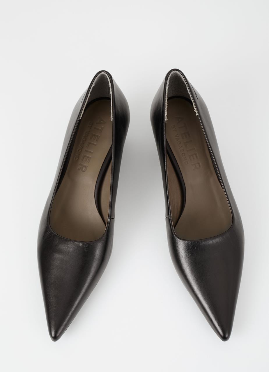 Sonya pumps Sort, Læder