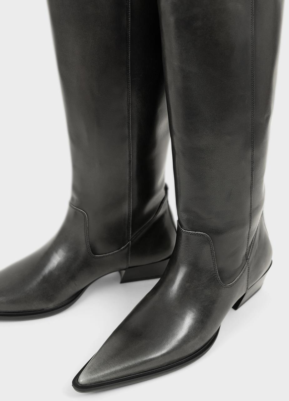 Cassie tall boots Grey brush off
