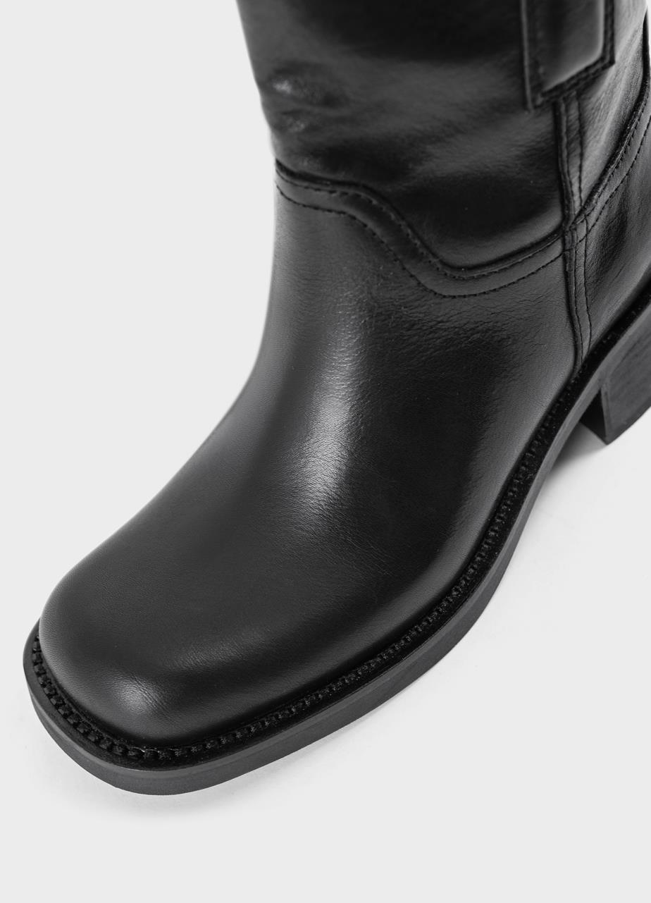 Nour stiefel Schwarzes leder