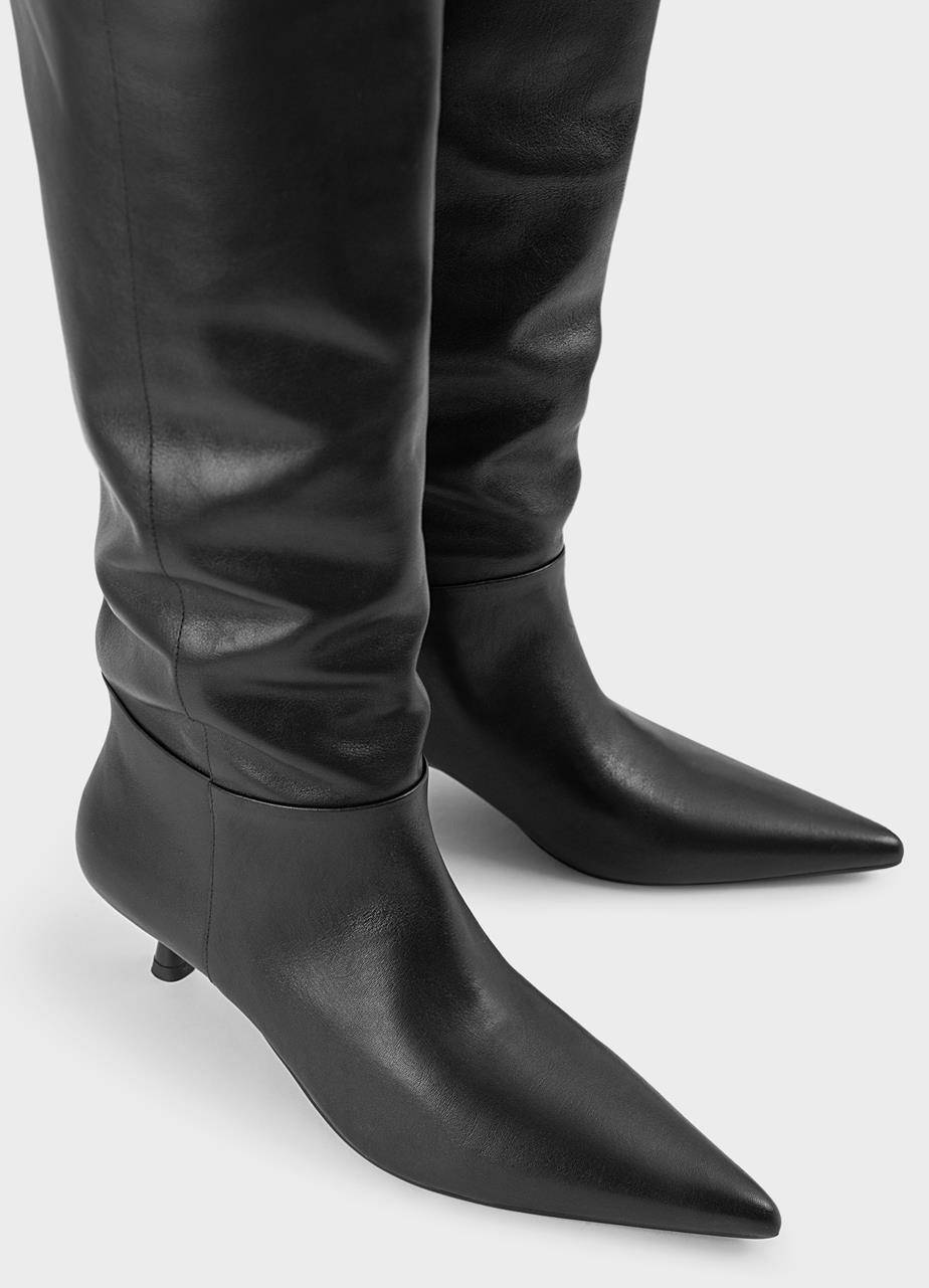 Lykke tall boots Black leather