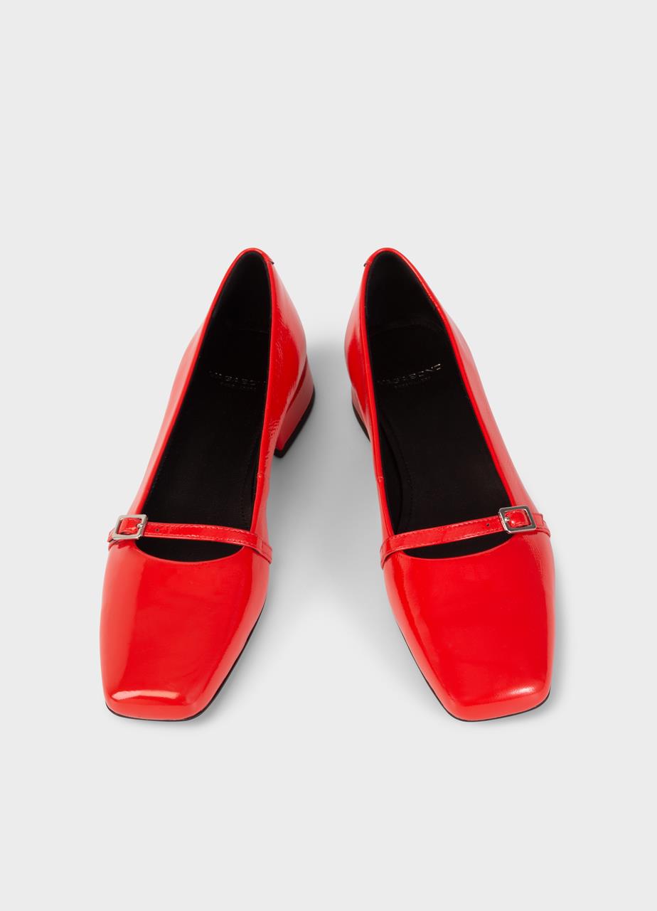 Debbi pumps Rotes lackleder