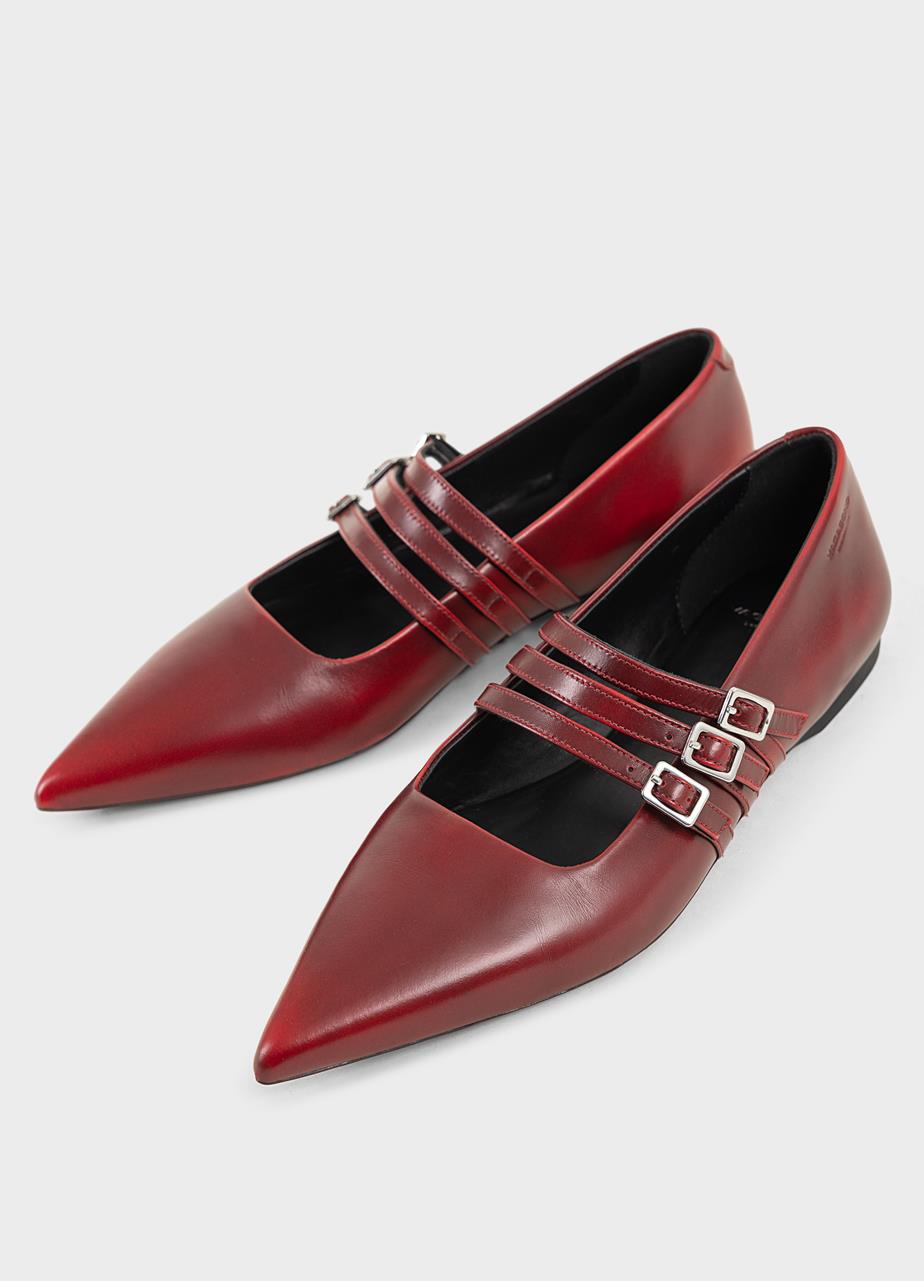 Hermine shoes Red brush-off leather