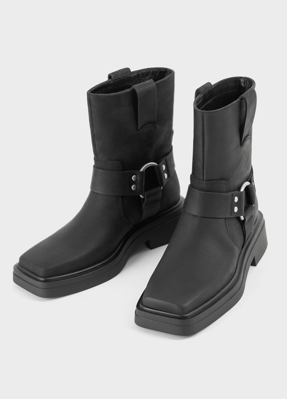 Eyra stiefel Schwarzes geöltes nubukleder