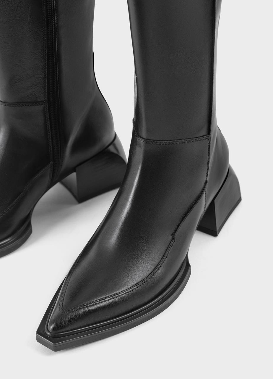 Vivian tall boots Black leather