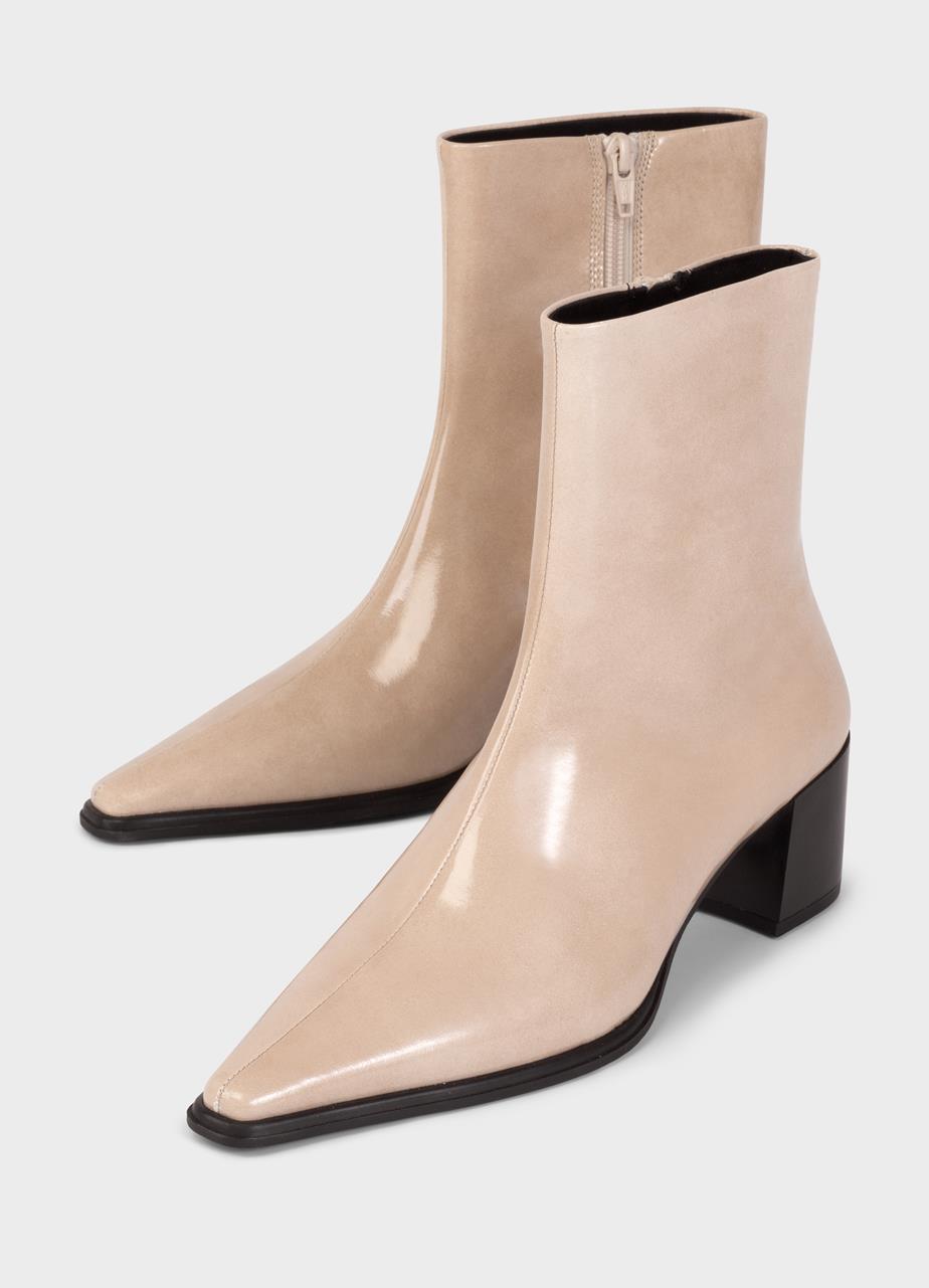 Giselle boots Beige patent leather