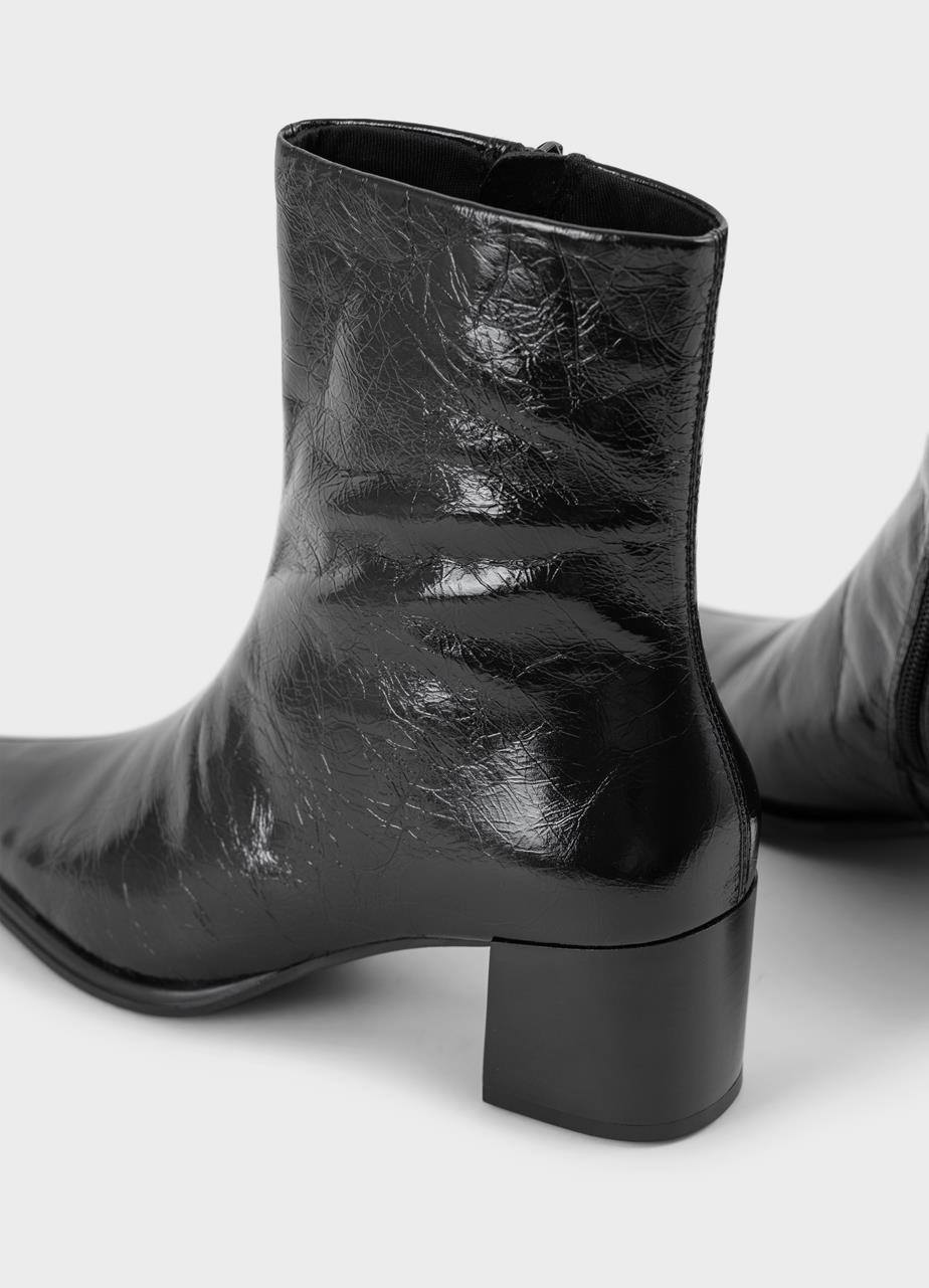 Giselle botas Preto couro envernizado