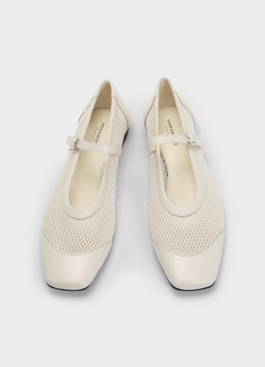 Delia shoes Off-White leather/mesh