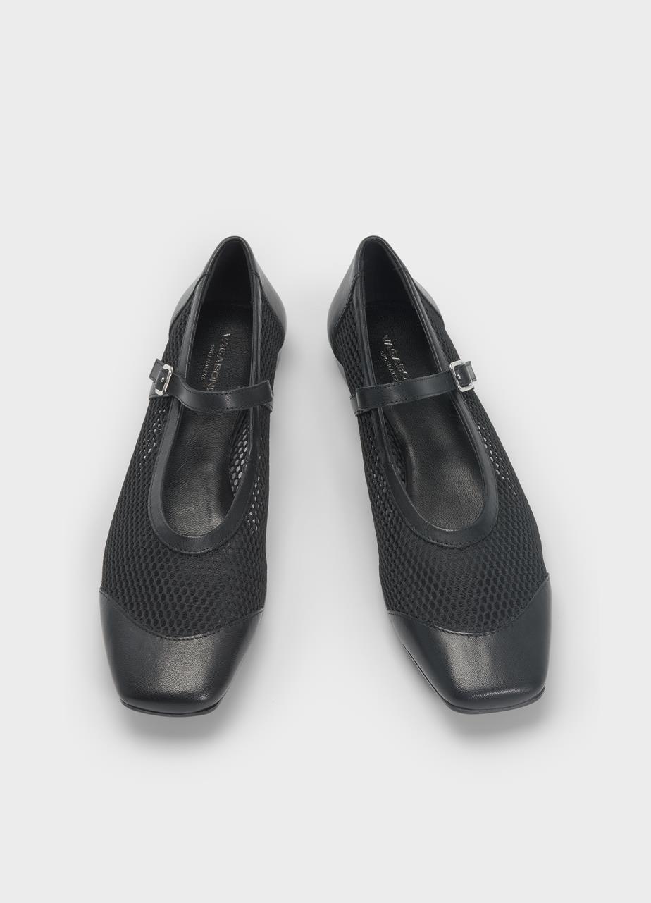 Delia shoes Black leather/mesh