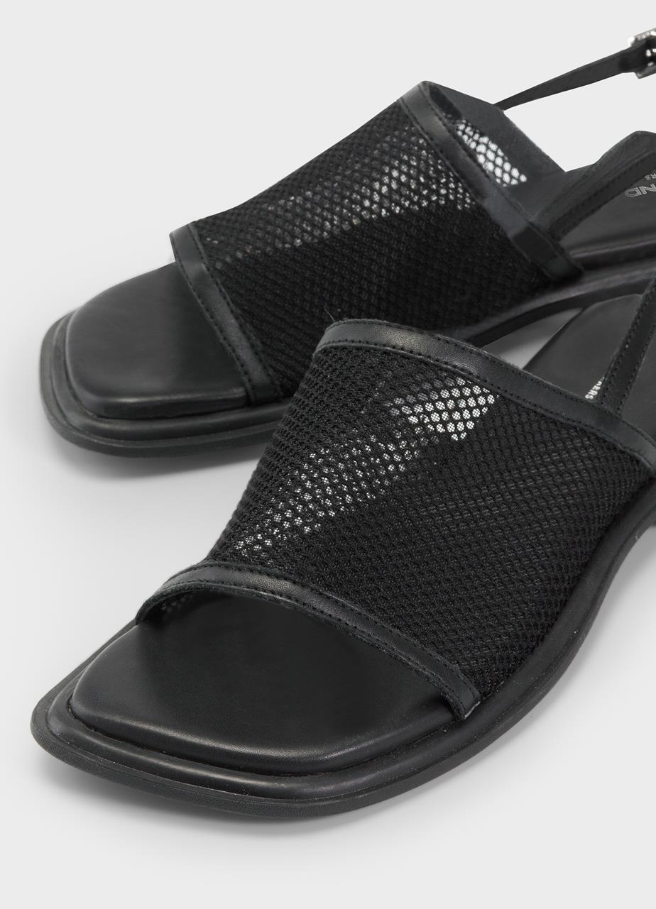 Izzy sandals Black leather/mesh