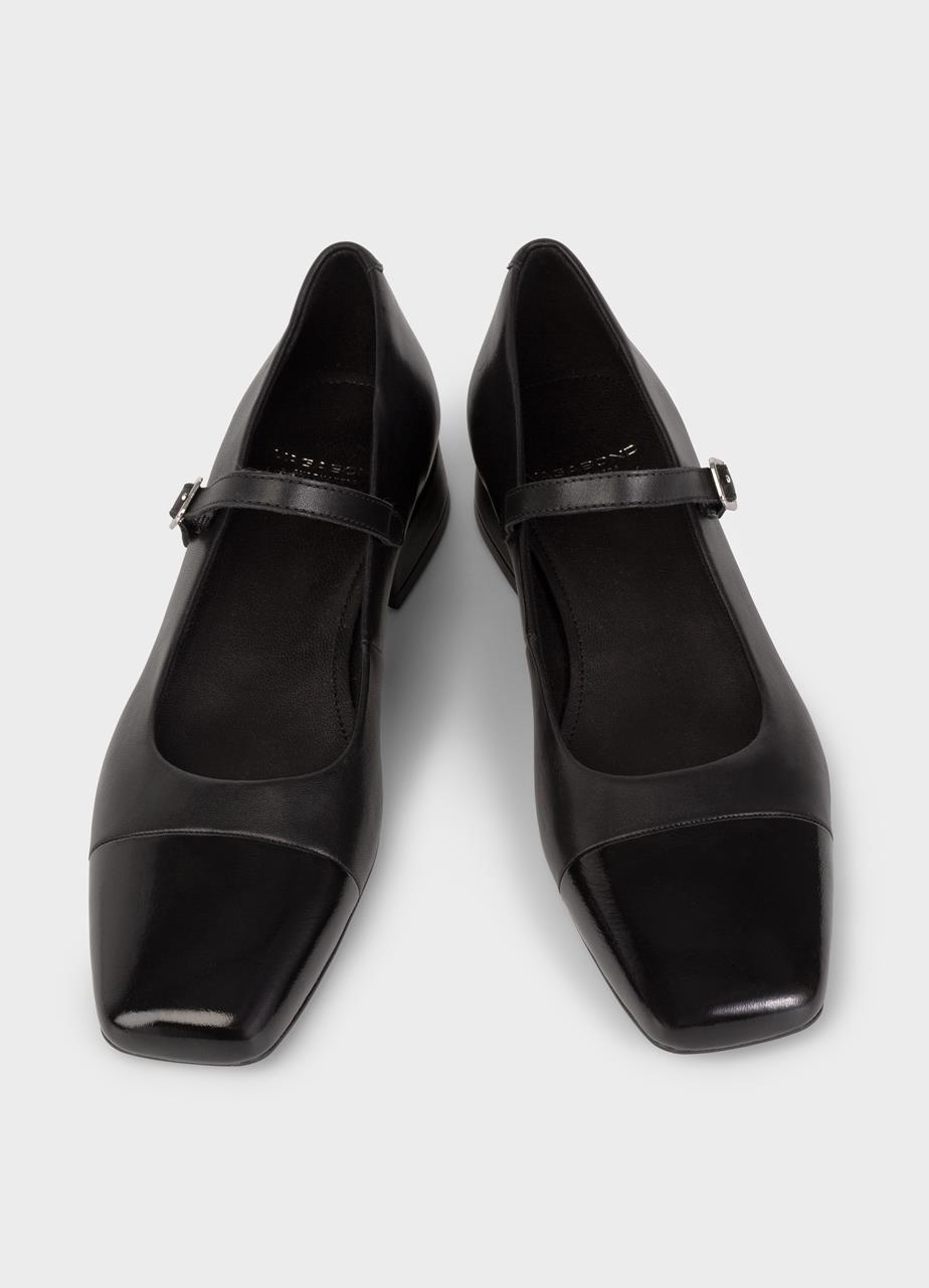 Debbi czółenka CZARNY SKÓRA/SZCZOTKOWANA