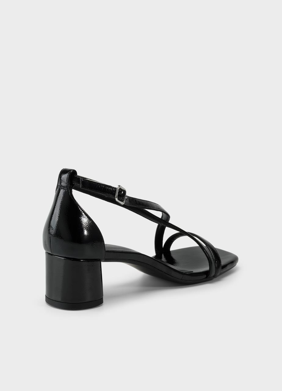 Piper sandales à talons Noir cuir verni