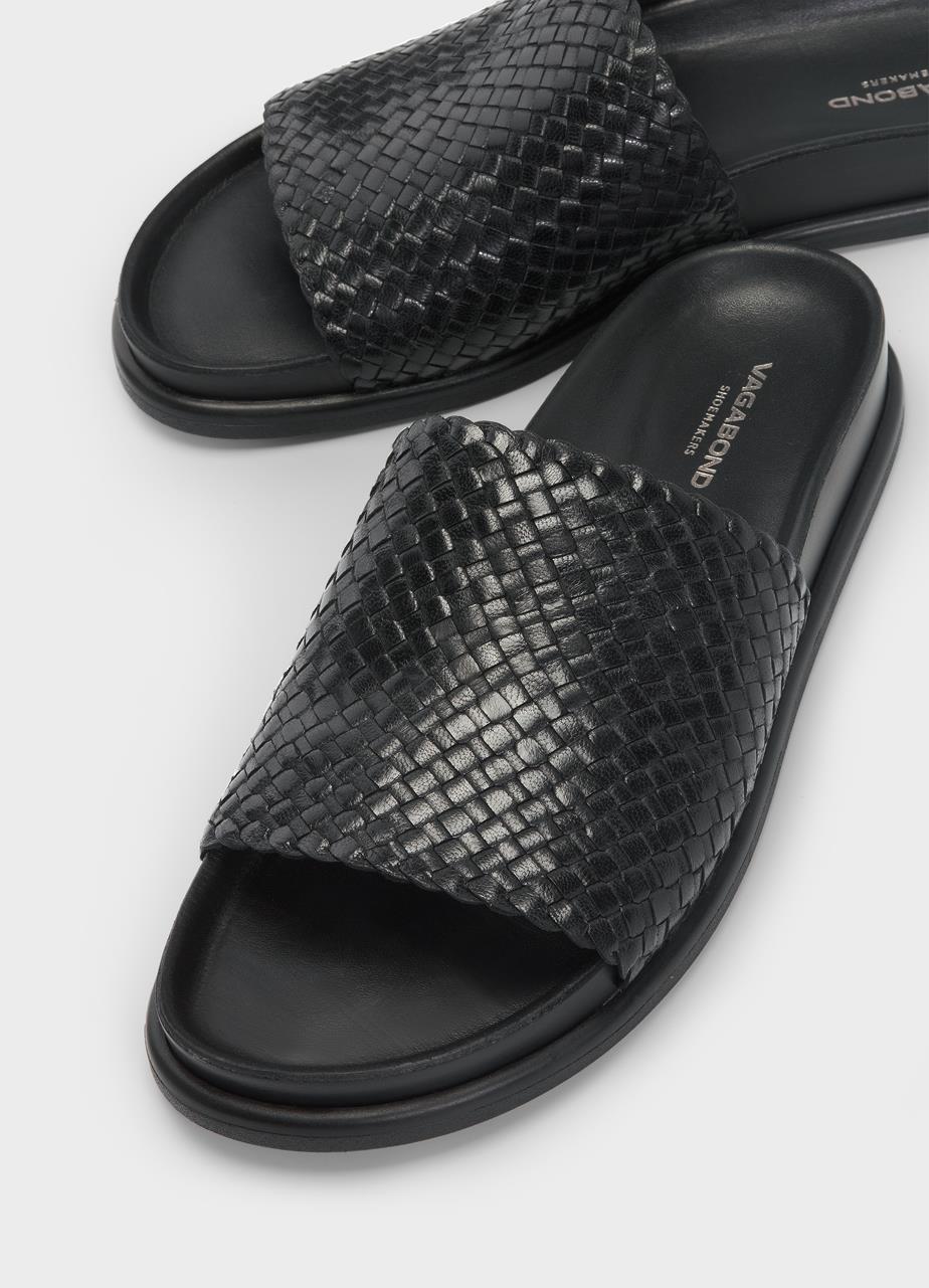 Effie sandals Black patent/embossed