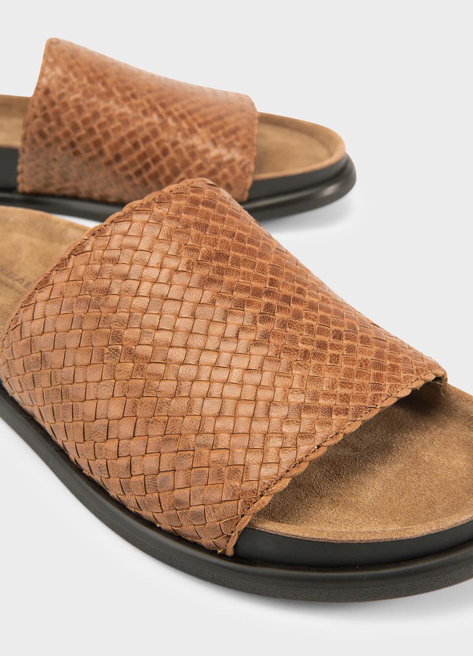 Effie sandals Brown, Braided Leather