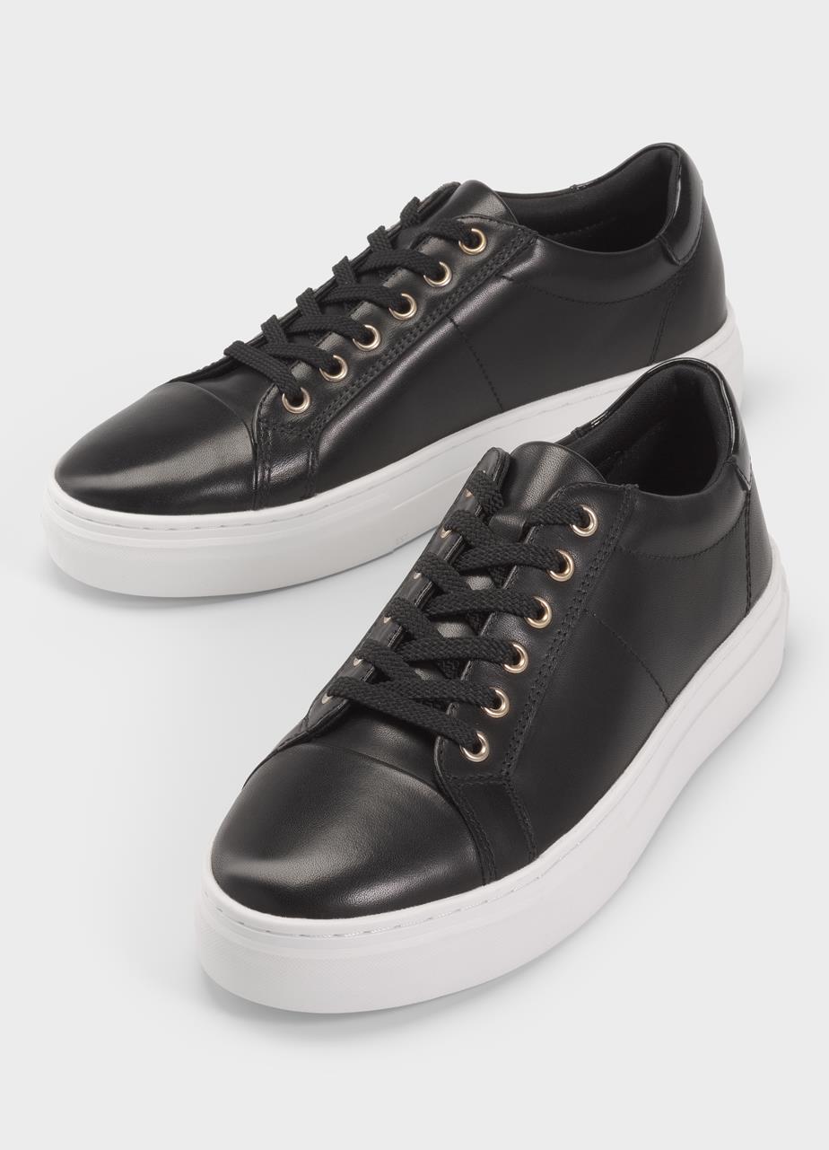 Zoe platform sneakers Svart läder