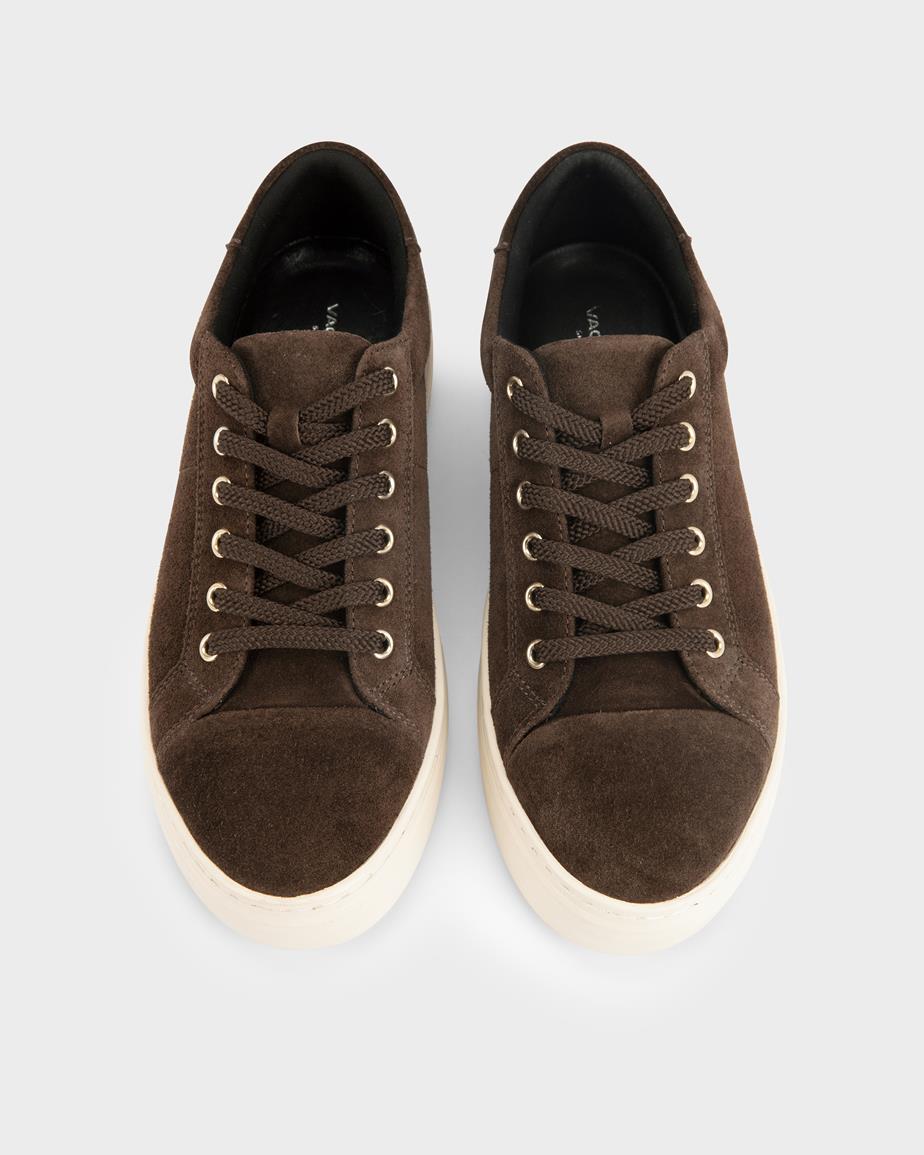 Zoe platform sneakers Dark Brown, Suede
