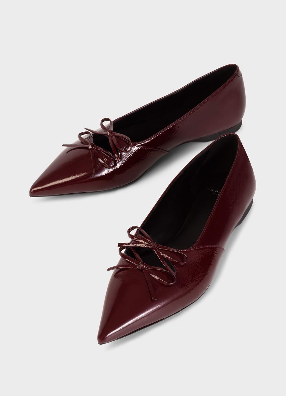 Hermine shoes Dark Red patent leather