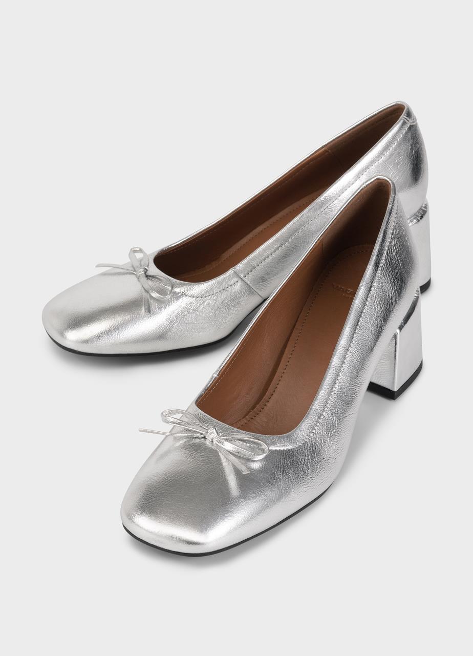 Adison pumps Silver metallic leather