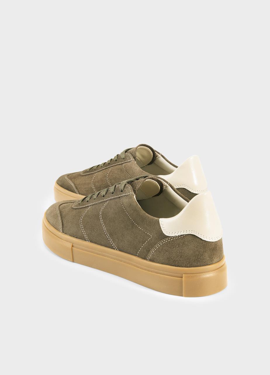 Cody sneakers Dark Green suede/comb