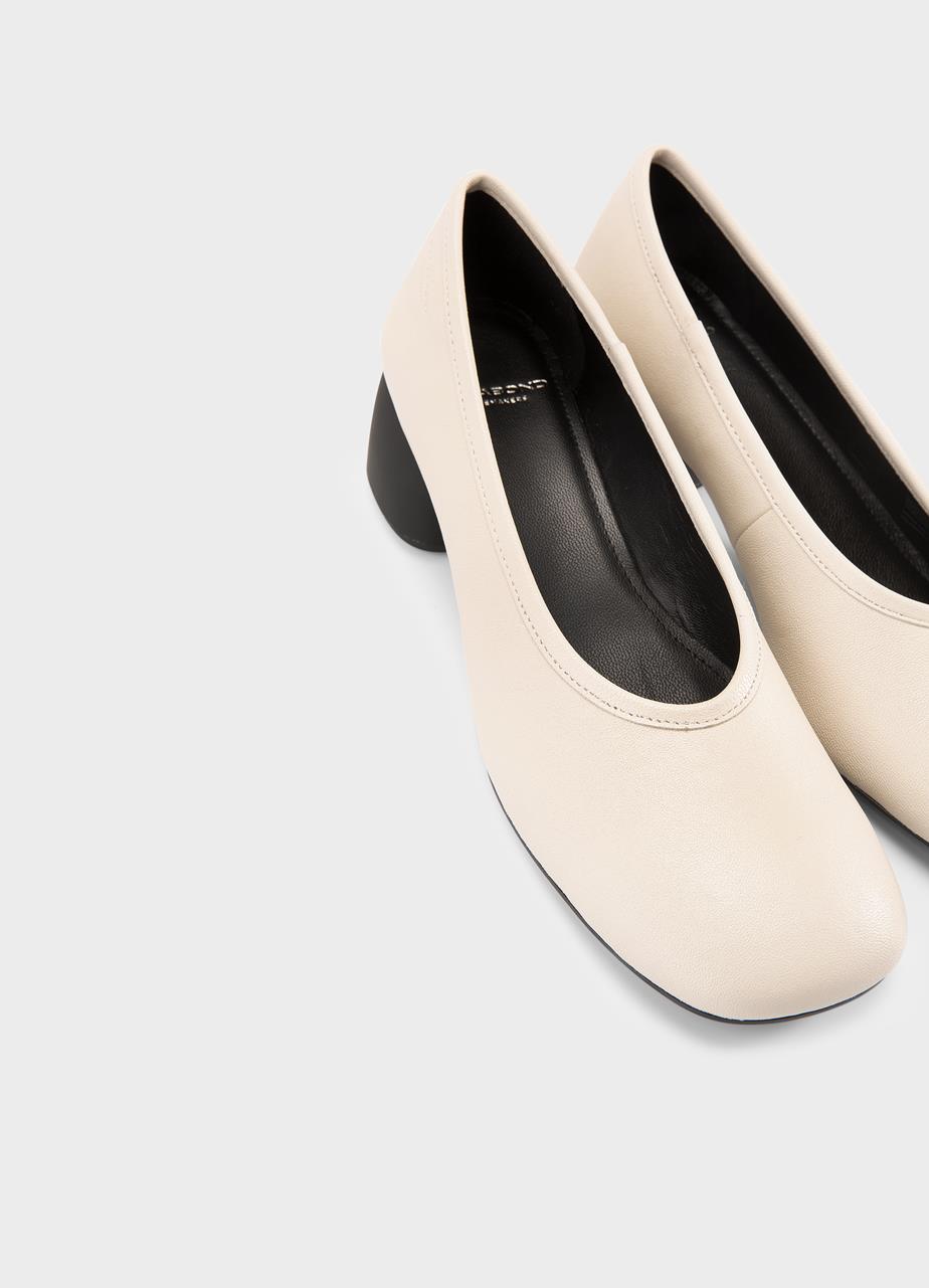 Livia pumps Beige, Leather