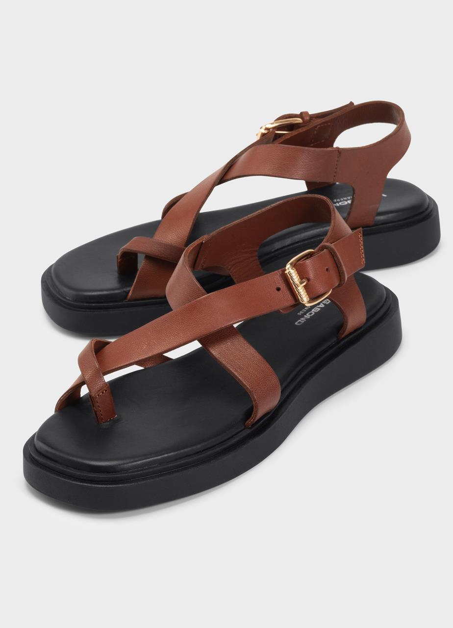 Connie sandalen Braunes leder