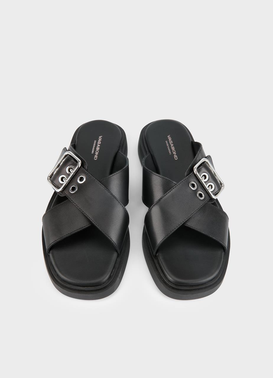 Connie sandaler Svart, Skinn