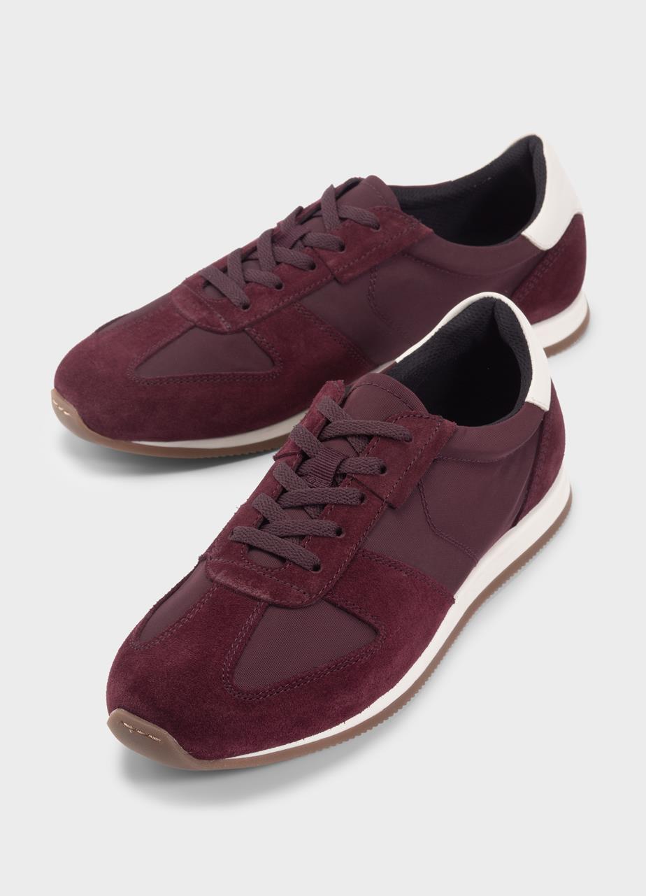 Yasmin sneakers Dark Red leather/textile