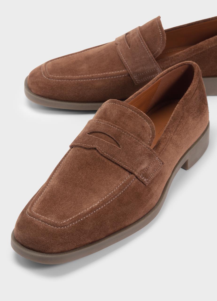 Troy loafer Bruin suède