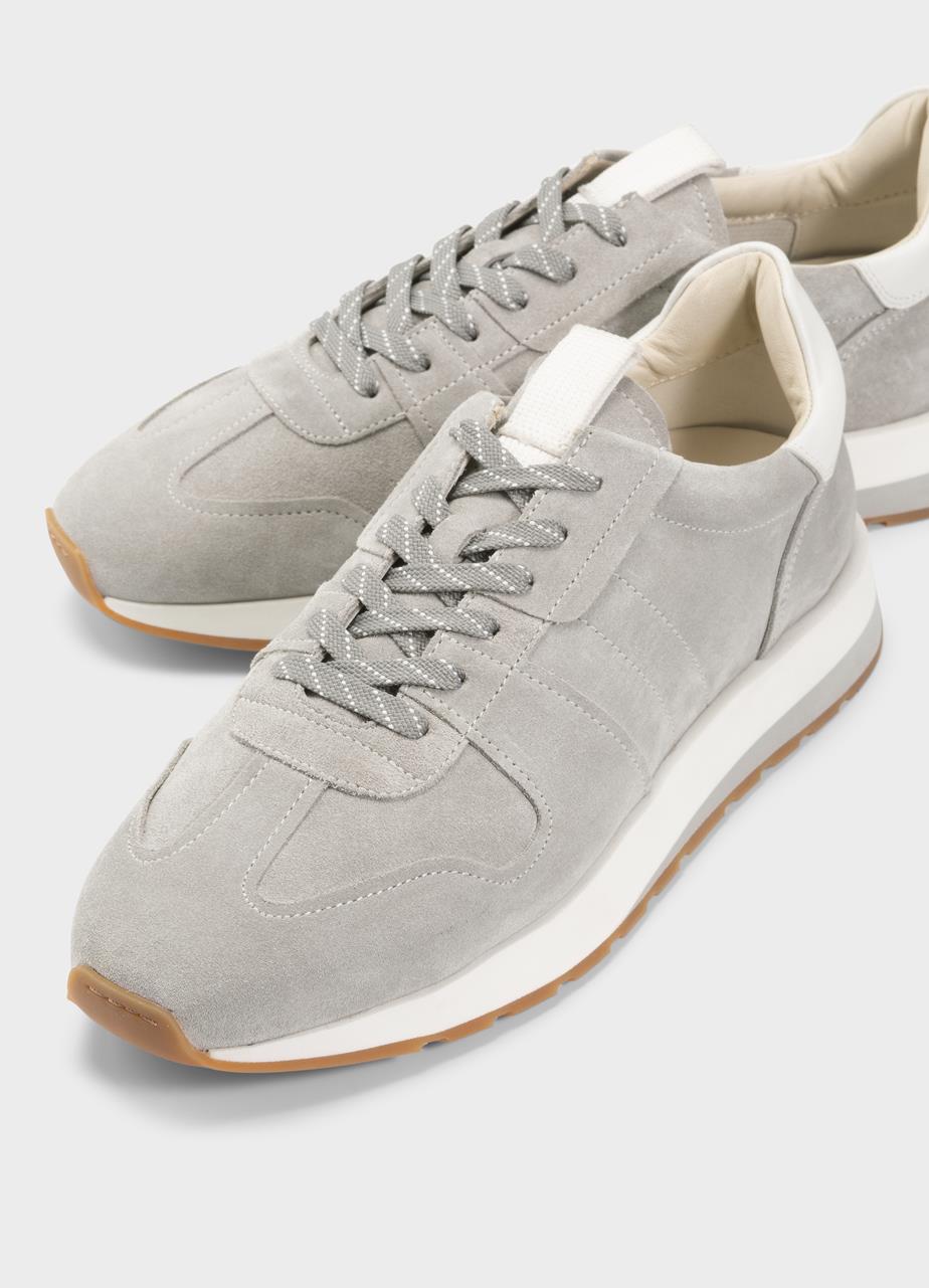 Paul runner sneakers Grigio Chiaro camoscio