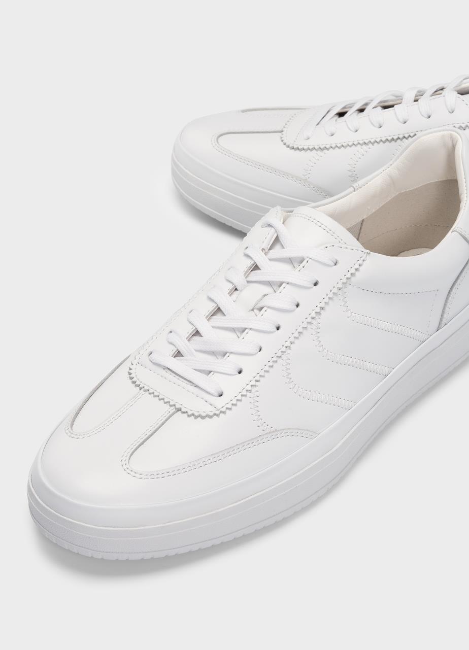 Leo baskets Blanc cuir