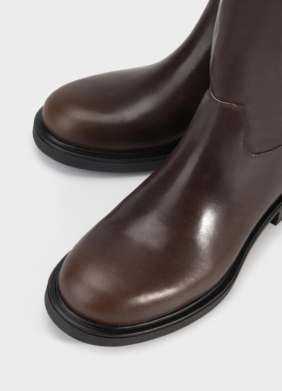 Freya tall boots Dark Brown leather