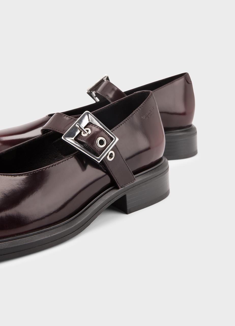 Ellis schoenen Donkerrood, Gepolijst Leer