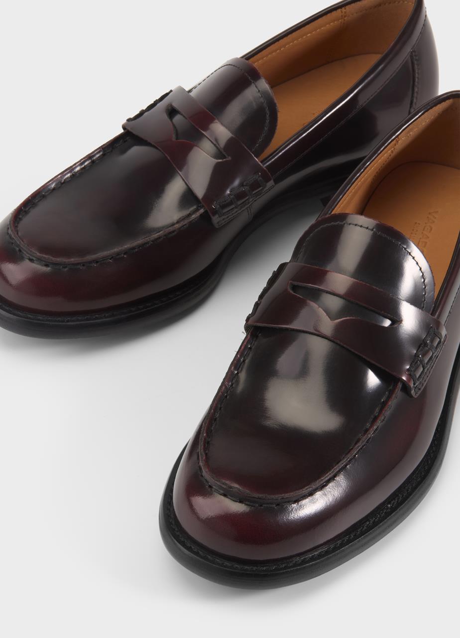 Lınn loafers Dark Red polıshed leather