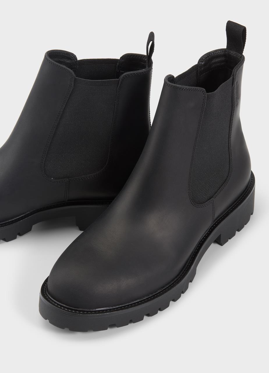 Kenova vysoké boty Černá olejovaný nubuk