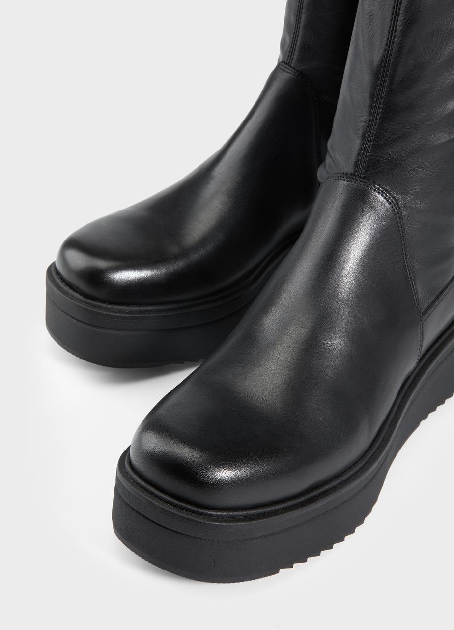 Tara stivali Nero pelle/combinata