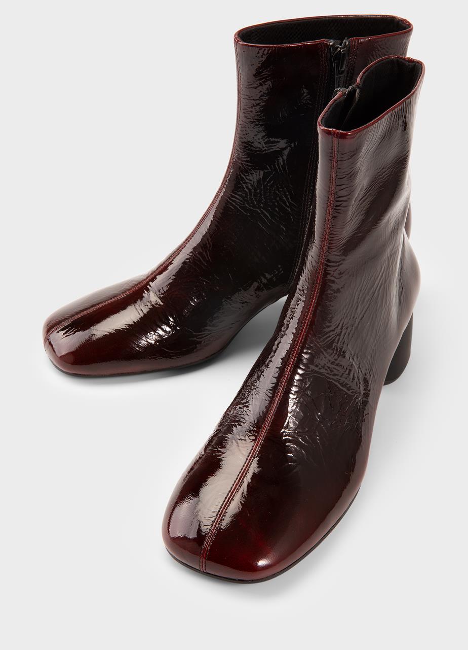 Livia bottes Rouge Foncé cuir verni