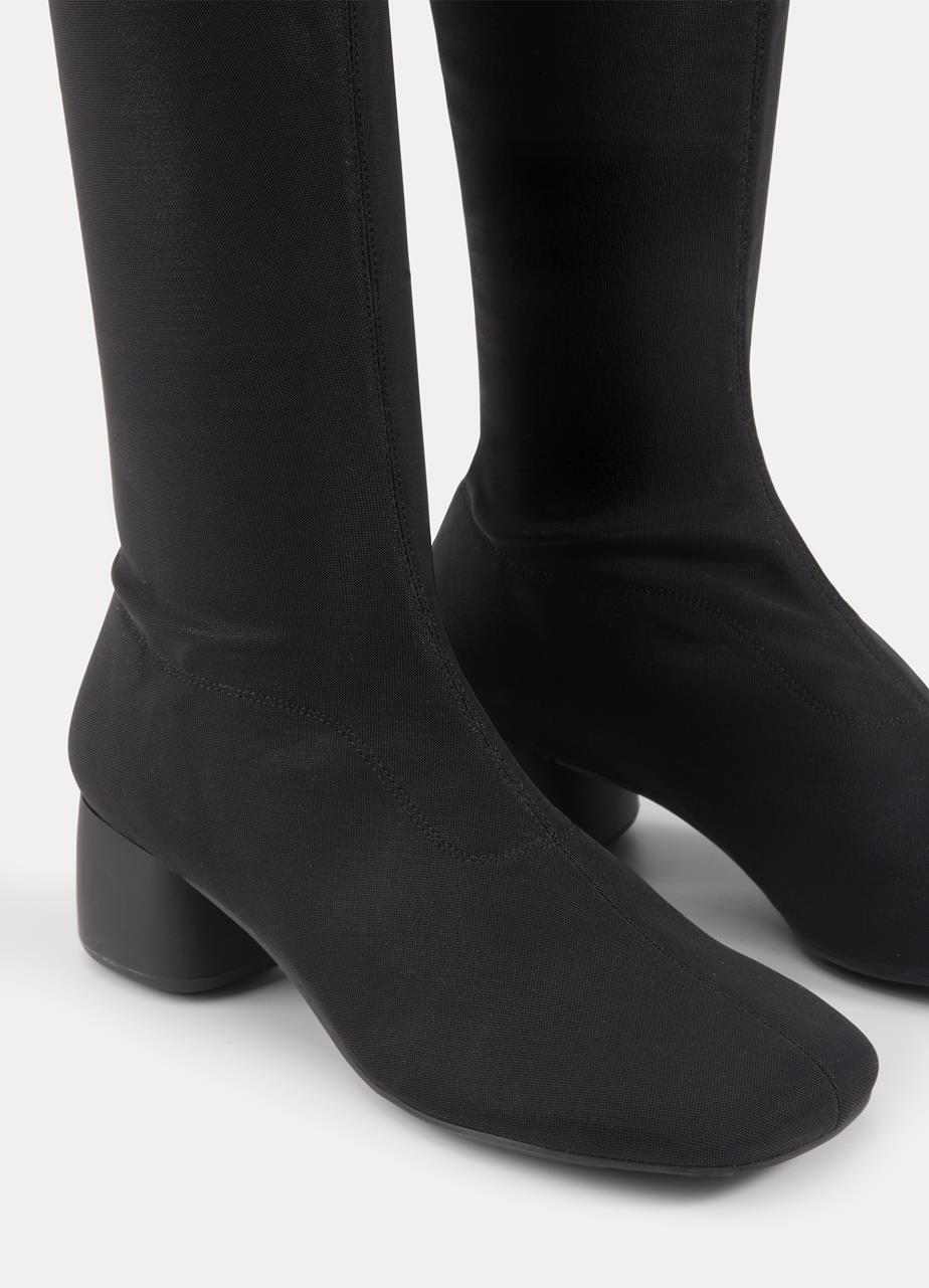 Livia hoge laarzen ZWART STRETCH