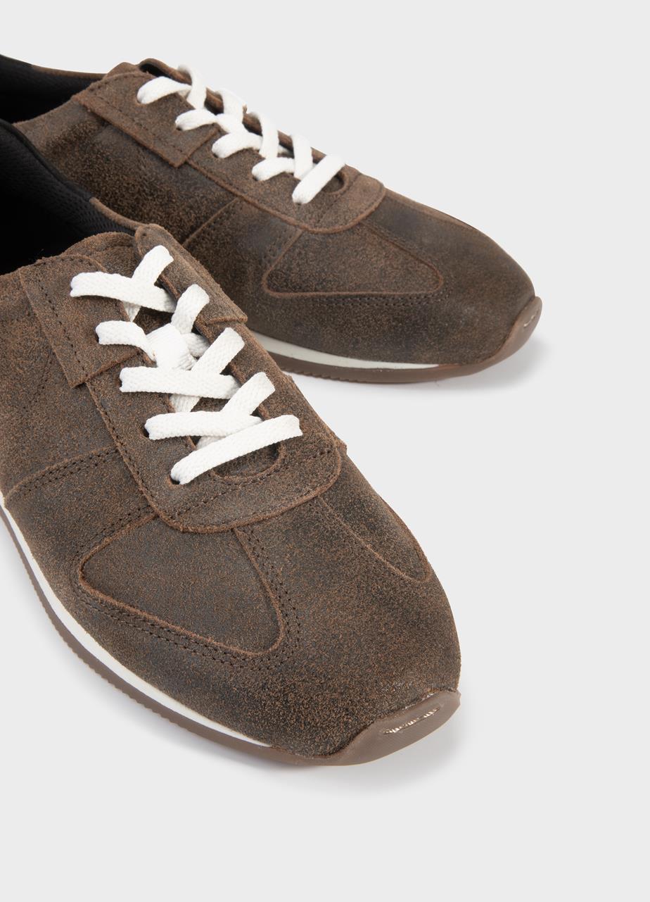 Yasmin sneakers Brown textured leather