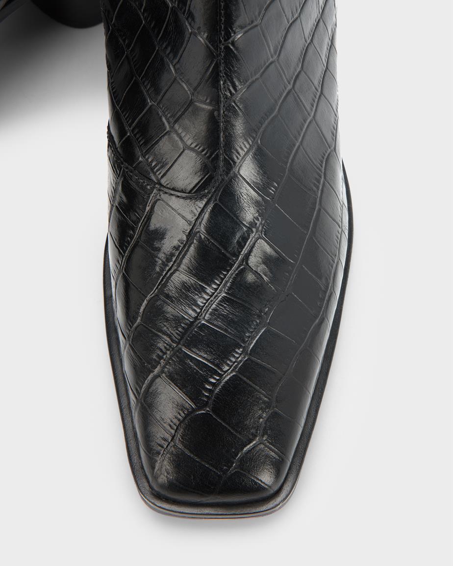 Fay botine Negru, Piele Embosata