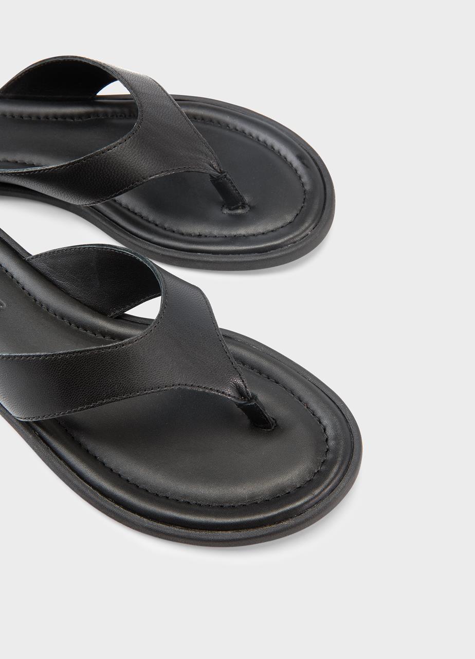 Zaida sandaler Svart, Skinn